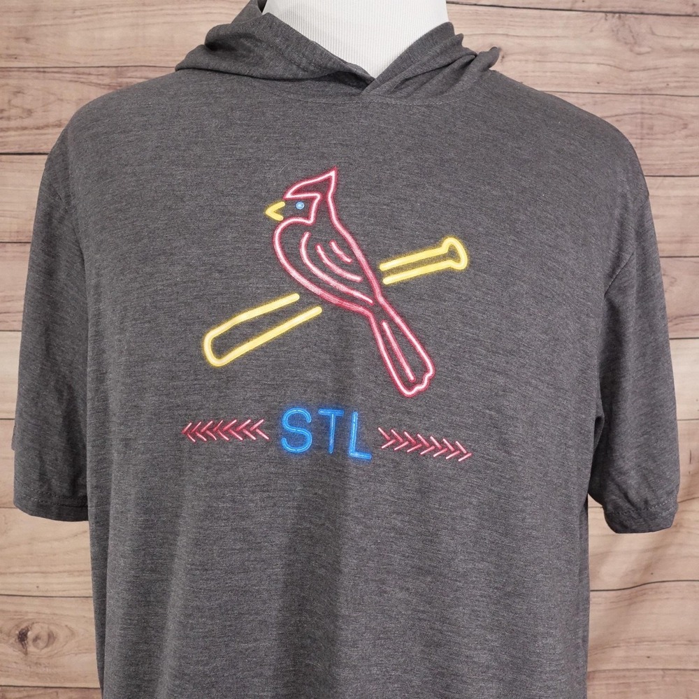 St. Louis Cardinals Shirt XL Gray MLB Baseball Hooded Shane Co SGA‎ Giveaway